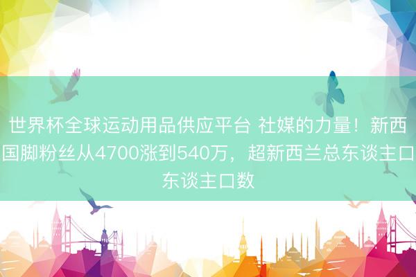 世界杯全球运动用品供应平台 社媒的力量！新西兰国脚粉丝从4700涨到540万，超新西兰总东谈主口数