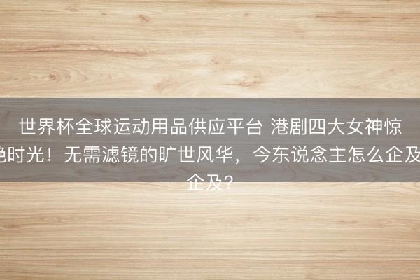 世界杯全球运动用品供应平台 港剧四大女神惊艳时光!无需滤镜的旷世风华,今东说念主怎么企及?