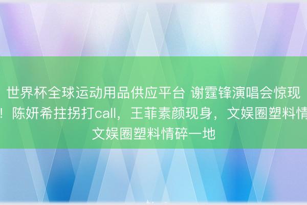 世界杯全球运动用品供应平台 谢霆锋演唱会惊现赤忱局!陈妍希拄拐打call,王菲素颜现身,文娱圈塑料情碎一地