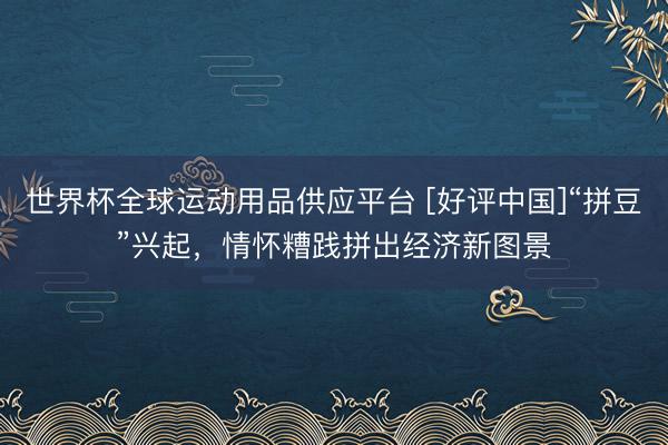 世界杯全球运动用品供应平台 [好评中国]“拼豆”兴起，情怀糟践拼出经济新图景
