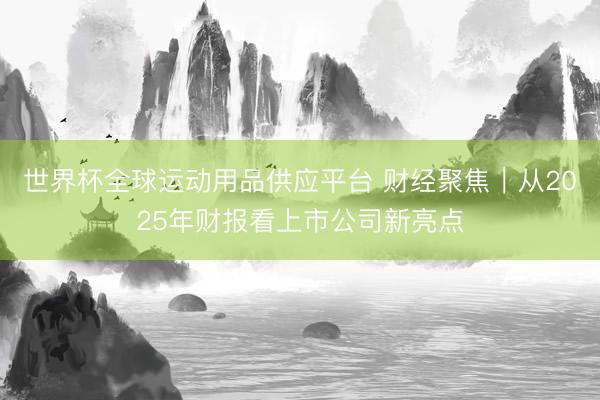 世界杯全球运动用品供应平台 财经聚焦|从2025年财报看上市公司新亮点