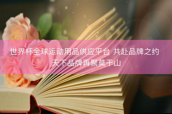 世界杯全球运动用品供应平台 共赴品牌之约 天下品牌再聚莫干山